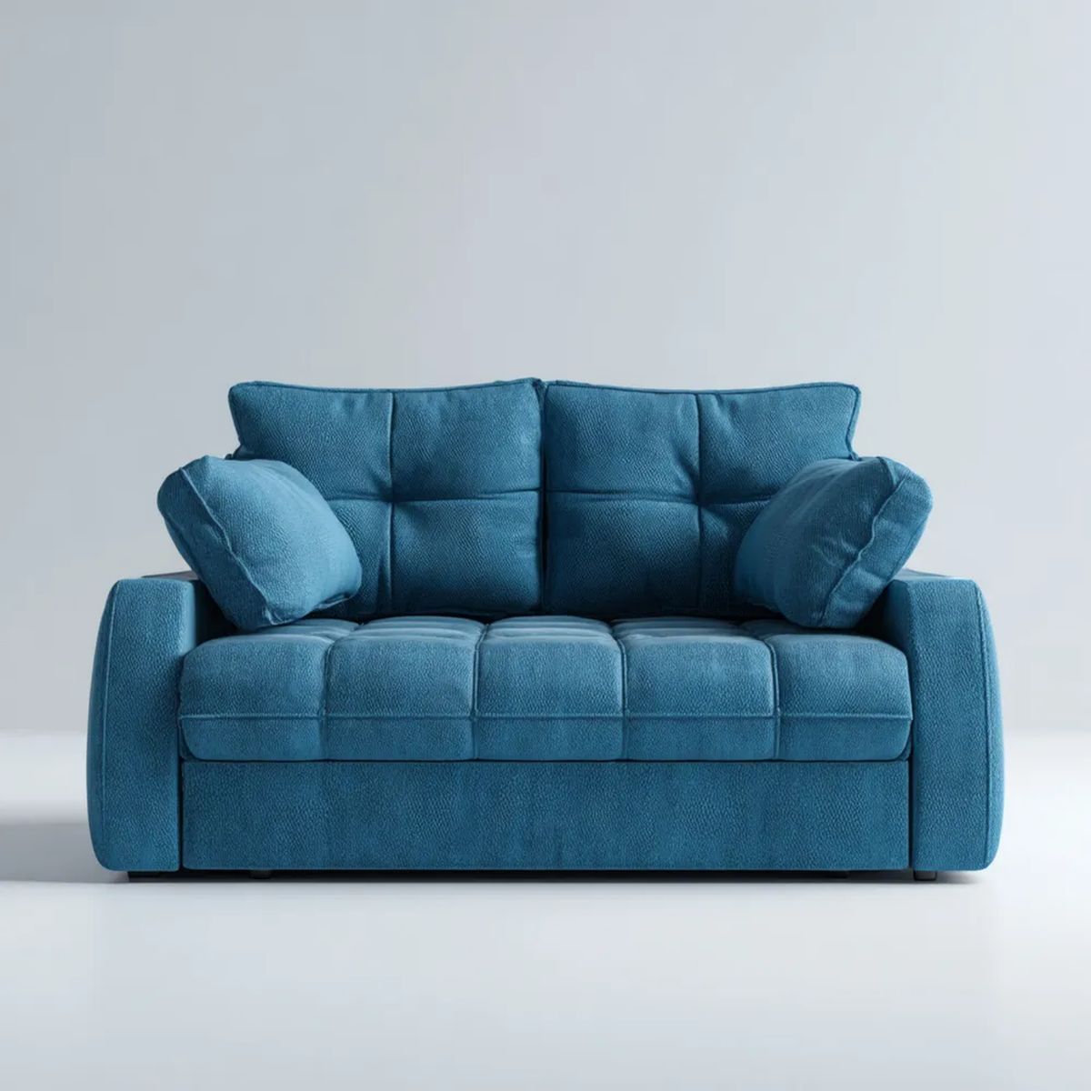 Niebieska sofa tapicerowana tkaniną 190 x 90 x 88 cm