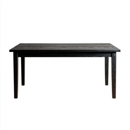 Czarny stół do jadalni z litego drewna sosnowego 180 x 90 x 75 cm, prostokątny